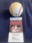 Eddie Mathews HOF 78  Signed ONL Leonard S Coleman Baseball JSA COA Vintage — photo 3