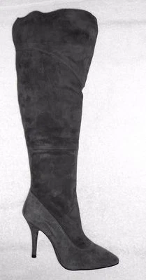 ROBERTO BOTELLA bottes zippées cheville & pied fins cuir daim gris P 38 "Neuves" - Photo 1/4