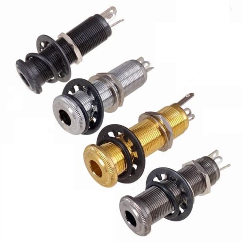 Electric Guitar Bass Parts 6.35mm Stereo Output Input 1/4 Inch Socket Plug - Picture 1 of 54