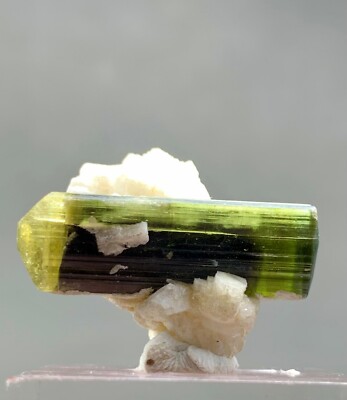 38 Ct Beautiful Green Cap DT Tourmaline Crystal With Albite Combine From Astak