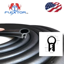 Rubber Seal Protector U Shape Bulb Weather Stripping Edge Waterproof EPDM 15 ft