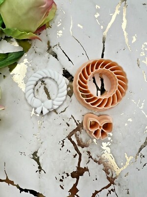 Weihnachtskranz Polymer Ton Schneider | 3D gedrucktes Ton Werkzeug | IrisCrafts7 UK