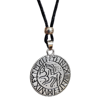 Sleipnir Pferd AnhäNger Halskette Ross Rune Kordel Vadstena Nordisch Wikinger...