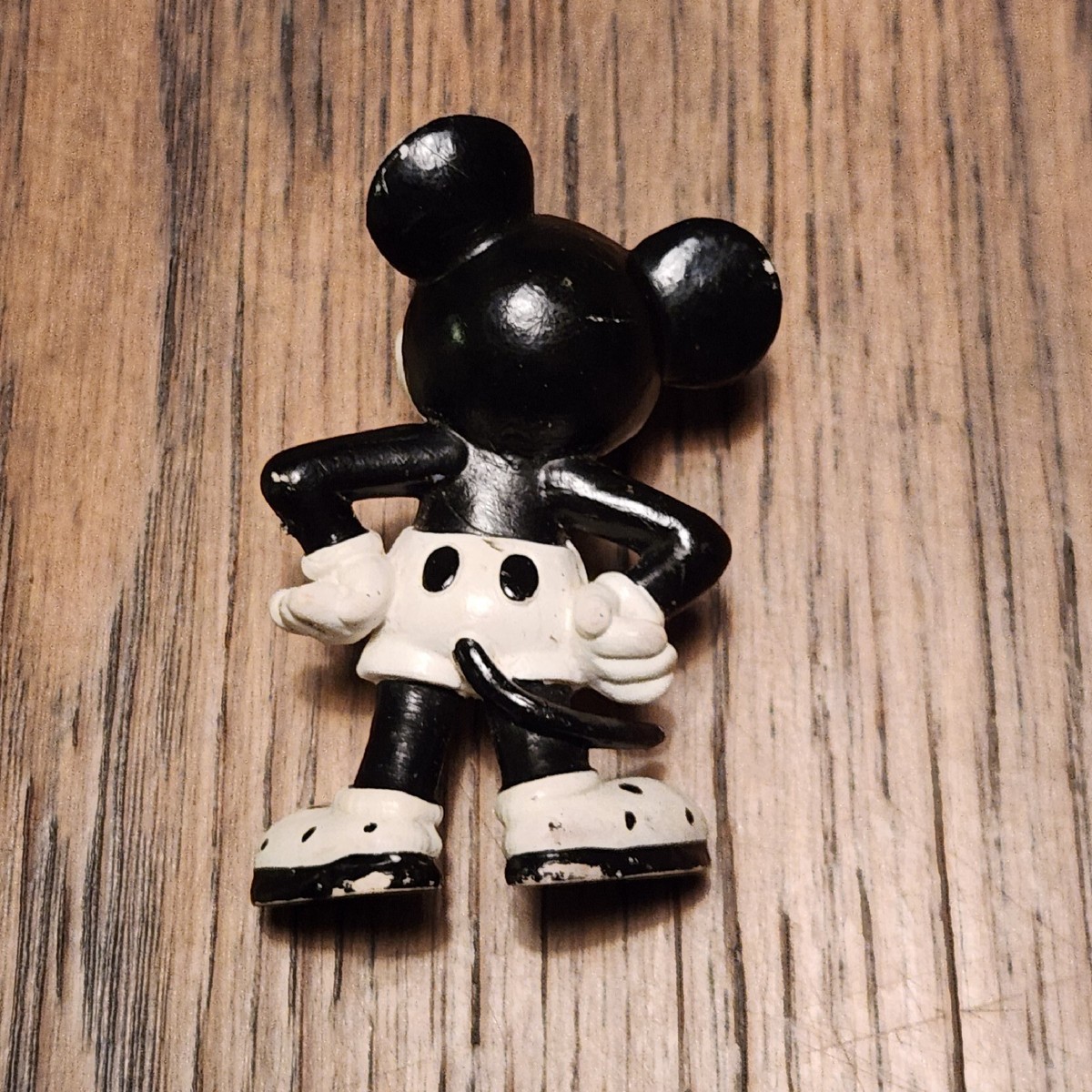 Mickey Mouse Vtg. Collectible Figurine 1984 Black/white Pokadot
