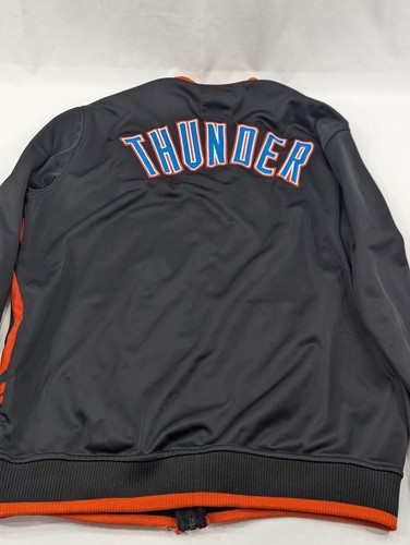 Oklahoma City Thunder Jacket Large Black Red Full Zip UNK Blue Label NBA OKC - Picture 9 of 9