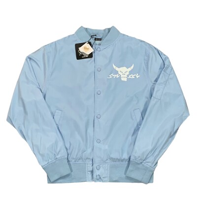 Vintage Stussy x Futura Light Blue & White Varsity Bomber Vintage Stussy x Futura Light Blue & White Varsity Bomber
