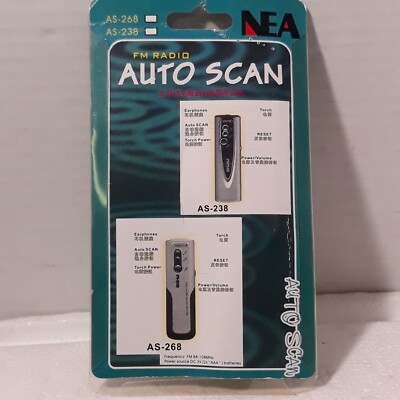 NEA AUTO SCAN Model AS-238 FM Radio/Headphones Minitype Torch 88