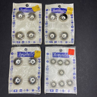 Vintage Haute Nouveaute Paris French Unused Silver Round Buttons
