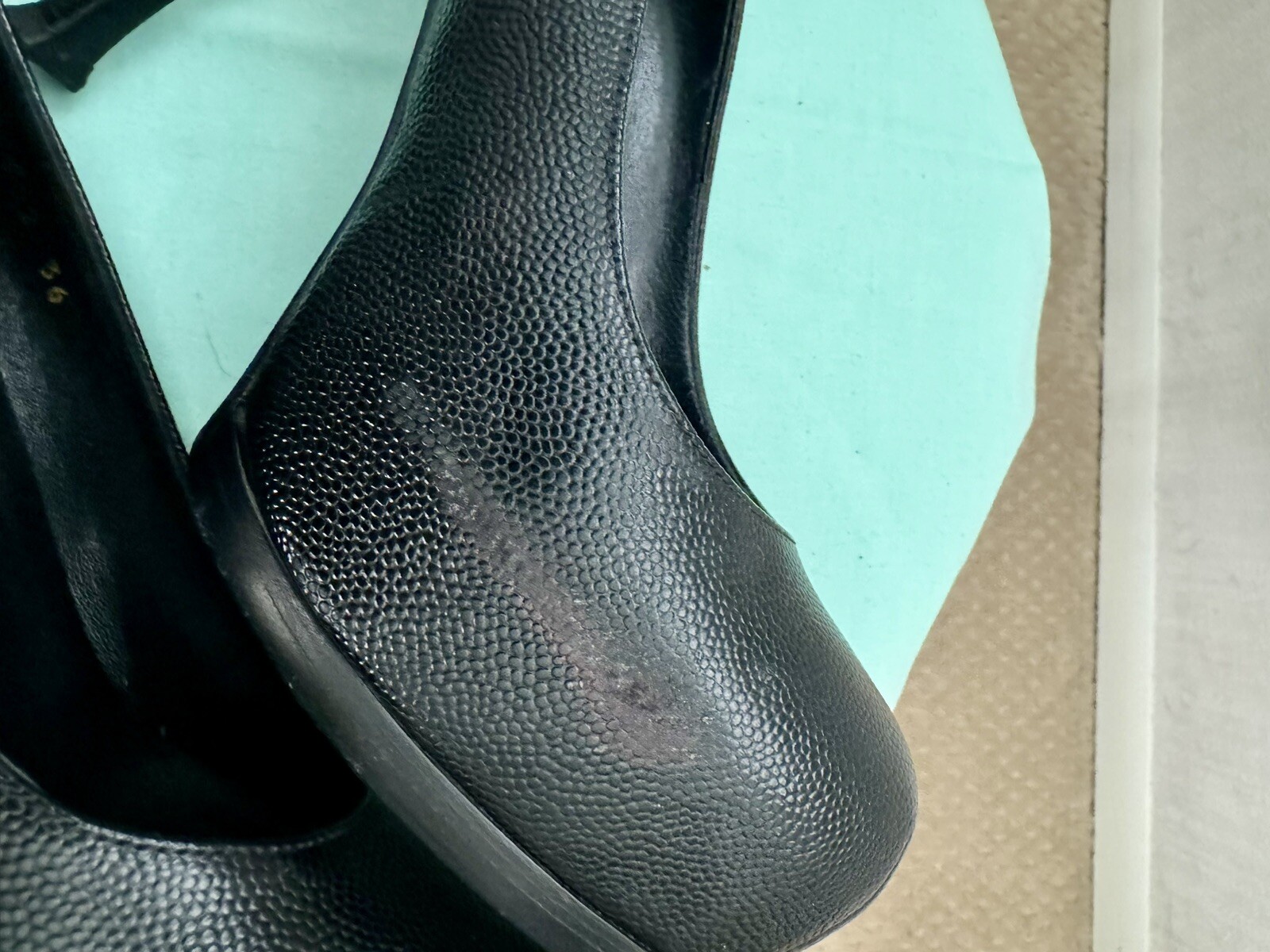 Scarpe décolleté omaggio YVES SAINT LAURENT Paris nere con tacco 4" taglia 36 (US 5 5)