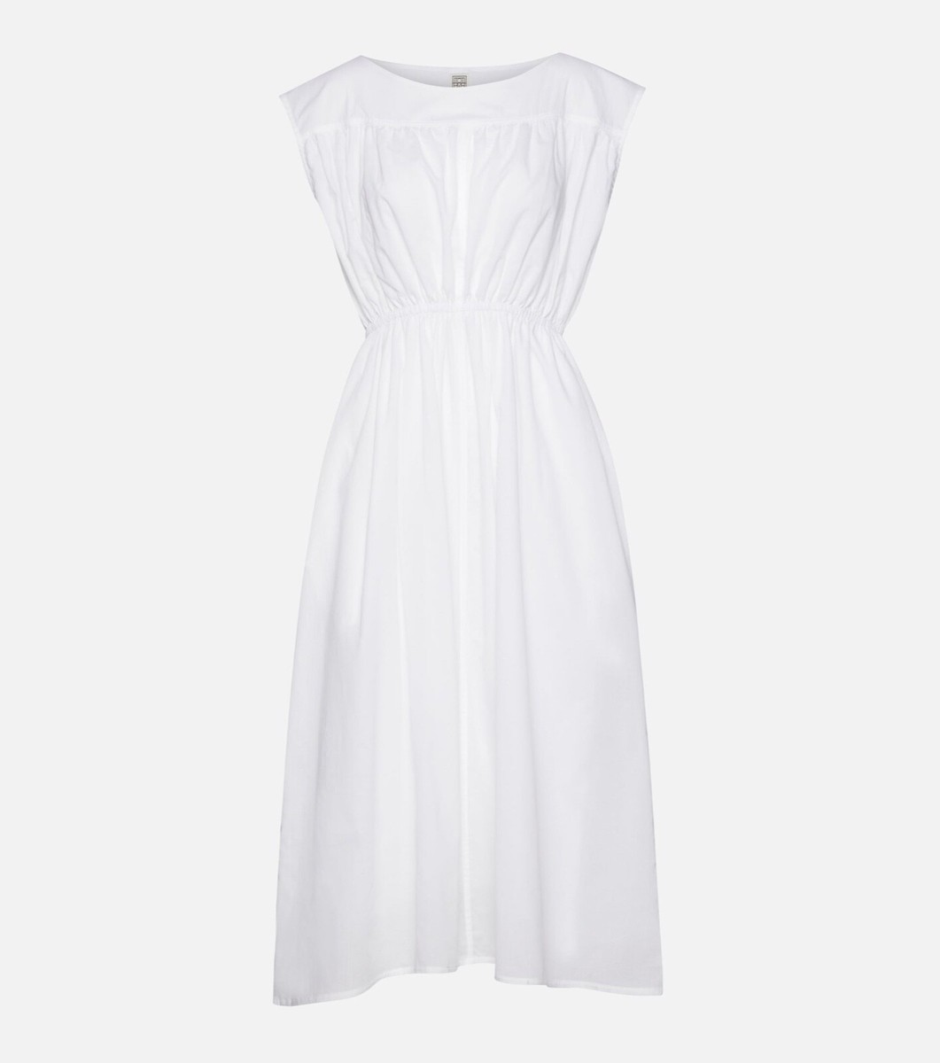 TOTEME Sleeveless Cotton Dress in White Size 40 / US 8 | eBay