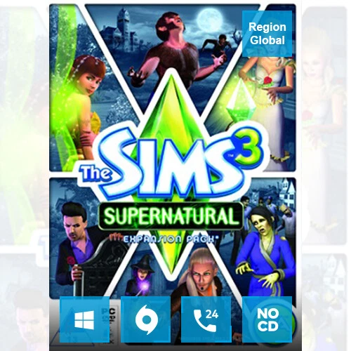 The Sims 3 Supernatural Expansion Pack DLC For PC Game Origin Key.
