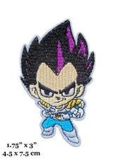 Dragon Ball Z Series Prince Vegeta Character Figure Embroidered Iron On Patch