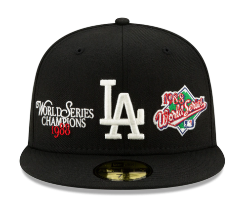 New Era 59FIFTY Los Angeles Dodgers Champions Black Fitted Hat 60185208
