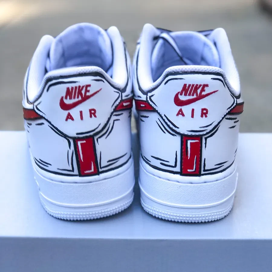 Custom Air Force 1s With Line Drawing 