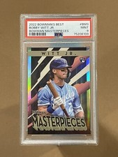 2022 BOWMAN'S BEST MASTERPIECES REFRACTOR ROOKIE BOBBY WITT JR. PSA 9