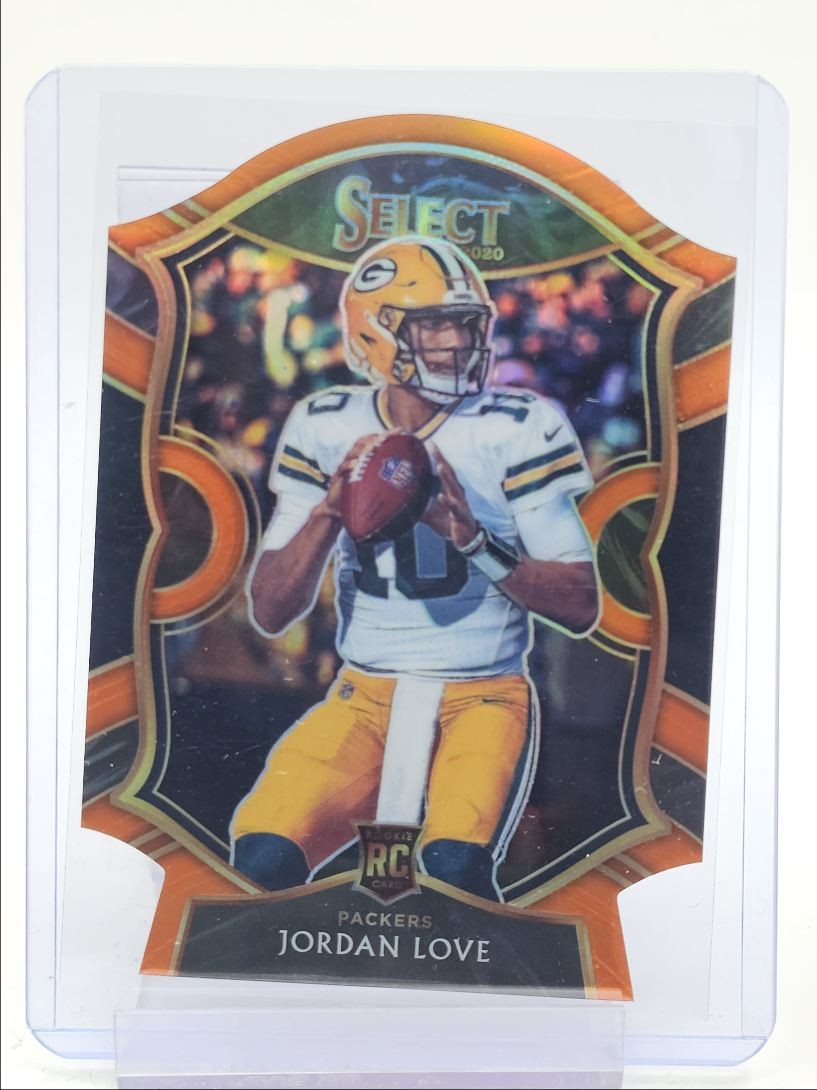 JORDAN LOVE 2020 SELECT CONCOURSE ROOKIE DIE CUT ORANGE PRIZM RC Q6646