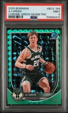 2025-26 Bowman AJ Green Green Geometric Refractor /99 Bucks PSA 9 POP 2!