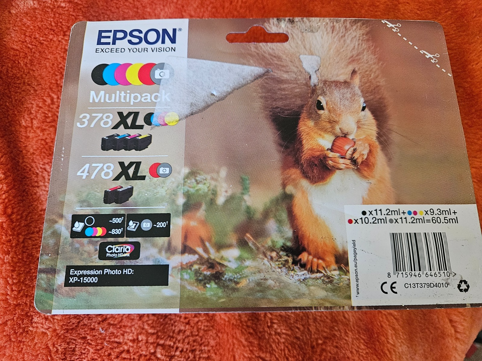 Epson C13t379d4010/378Xl/478Xl Ink Cartridge Multi Pack High-Capacity - Image 2