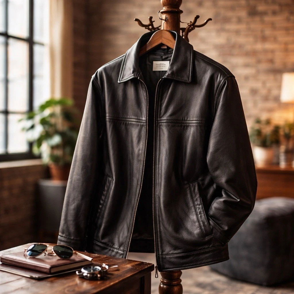 Barneys New York Leather Outer Shell Coats, Jackets & Vests for