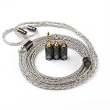 QKZ Q1 MAX Silver Plated HiFi Earphone Cable-16 Strand, 352 Cores, Interchang...
