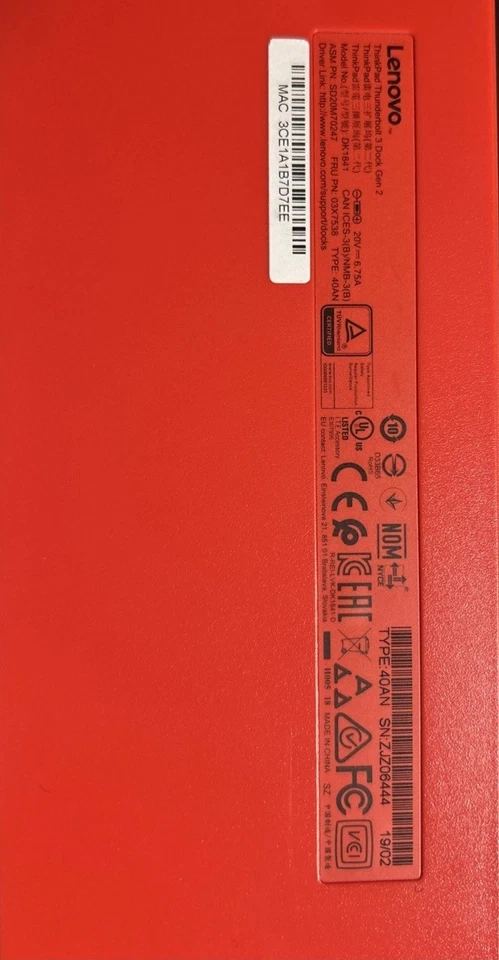 Lenovo Thunderbolt 3 Notebook-Dockingstation - Schwarz (40AN0135EU) - Bild 2 von 4