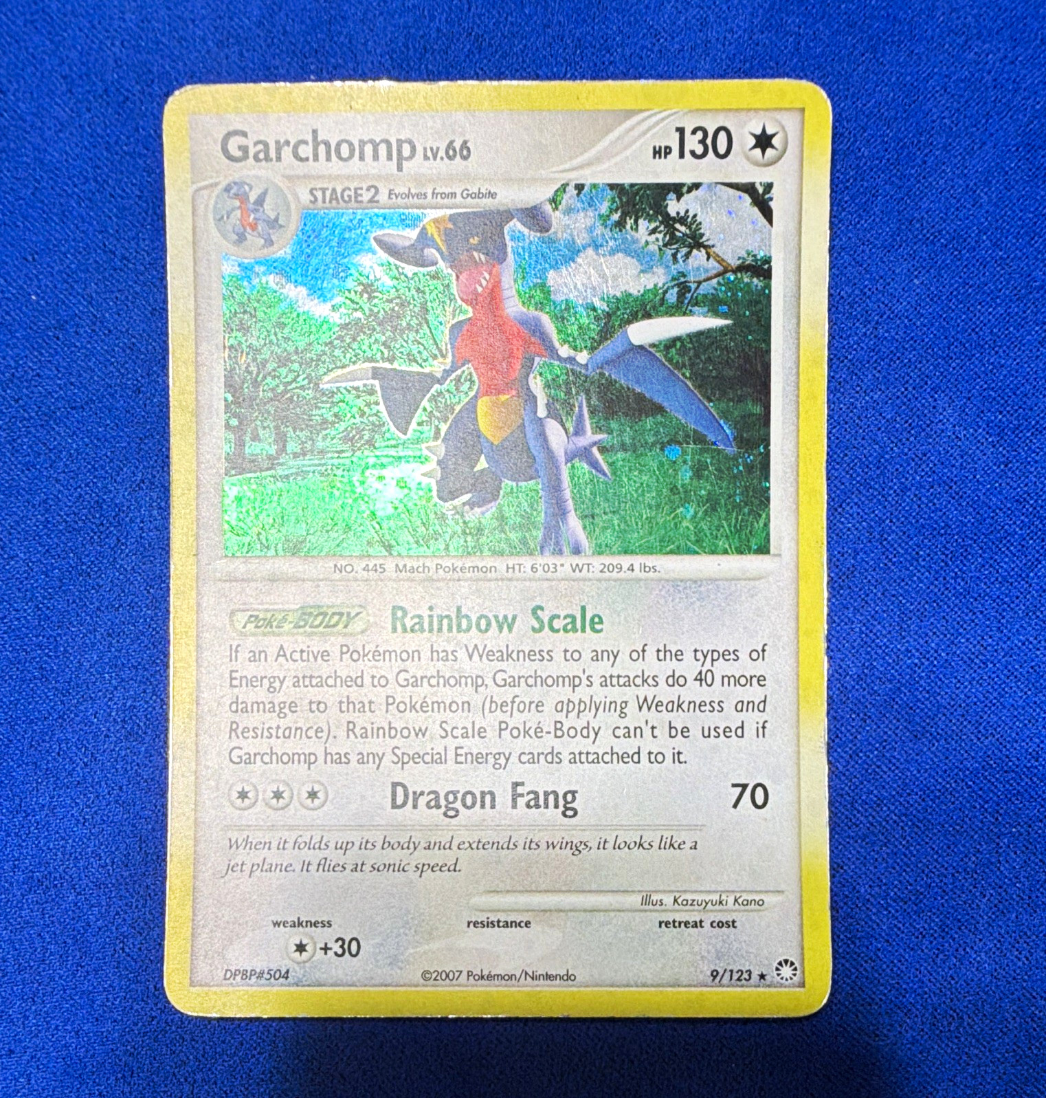 Garchomp 9/123 Mysterious Treasures Holo Rare Stage 2 130 HP English 2007