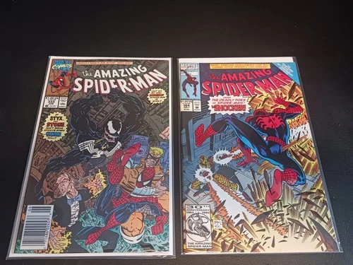 Amazing Spider-Man Lot Of 2 Comics #333 & #364 Marvel 1992 Larsen Bagley
