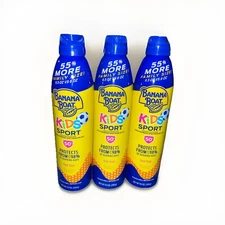 3 Pack Banana Boat Kid Sport SPF 50+ Sunscreen PowerStay  9.5 oz Each Exp 8/2027
