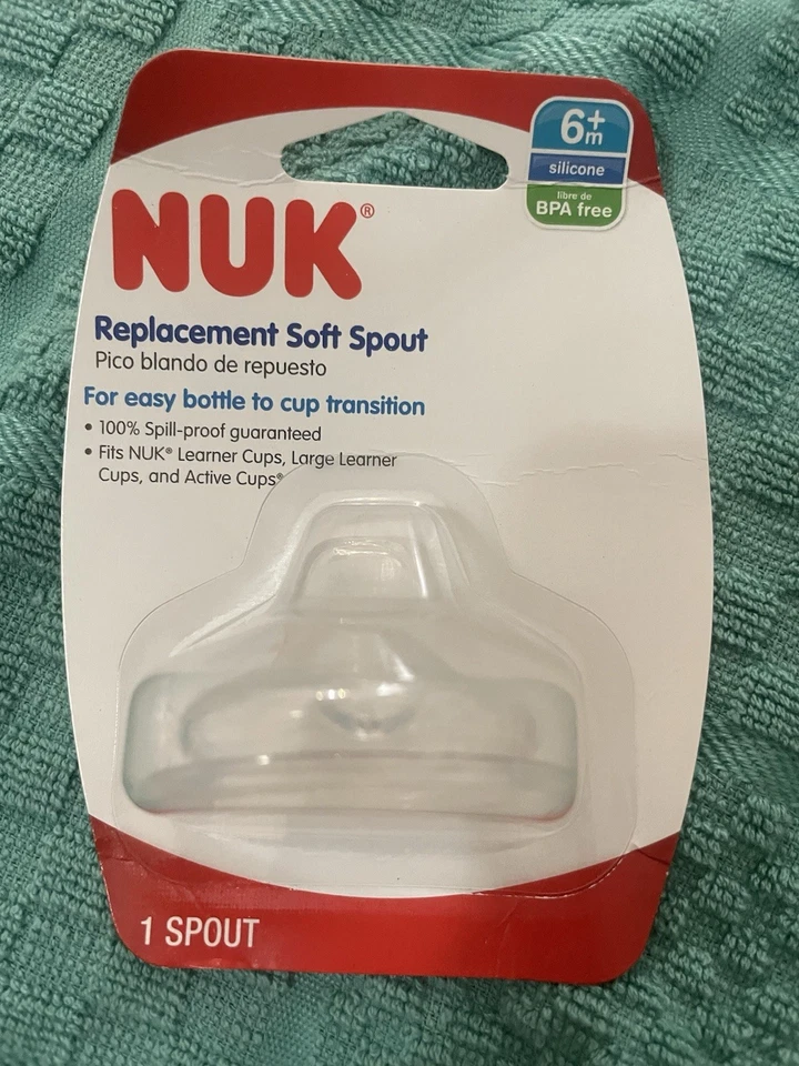 Lote 6 caños de repuesto NUK silicona transparente/opaca 6+ meses. NUEVO. Foto 2 de 4