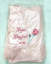 Vtg Kozee Komfort Pink Quilted Baby Crib Blanket 34" x 46" In Bag Jack Turk