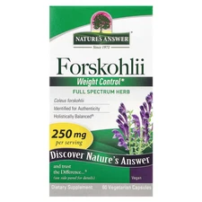 Nature s Answer Forskohlii 250 mg 60 Vegetarian Capsules Cruelty-Free, Not
