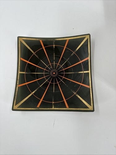 MCM Black Art Glas Atom Tablett Jacques Colton - Vintage Retro Deko