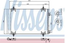 Nissens Condenser for Peugeot 308 CC HDi 110 1.6 Litre February 2009 to May 2010