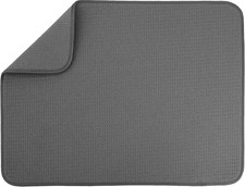 Dish Drying Mat XL, 18 X 24 , Absorbent Microfiber Kitchen Counter Mat, Dish Dr