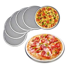 6 Packs Aluminum Alloy Pizza Pan with Holes, 12 Inch Commercial Grade Pizza /...
