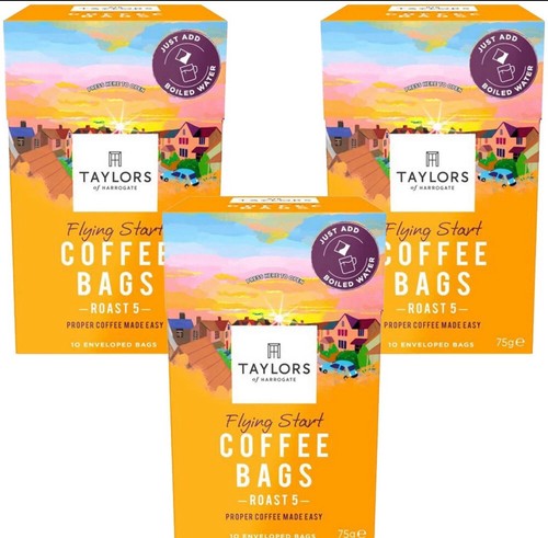 Taylors of Harrogate Coffee Bags 3 x 10 Enveloped Coffee Bags. BBE 10/2024