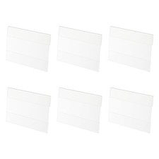 Wall Mount Acrylic Sign Holder 4.7 x 3.1 Inch Wall Sign Holder Horizontal, 6pcs