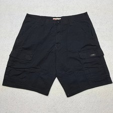 Wrangler Cargo Shorts Relaxed Fit Workwear Utility Stretch Cotton Black Mens 36