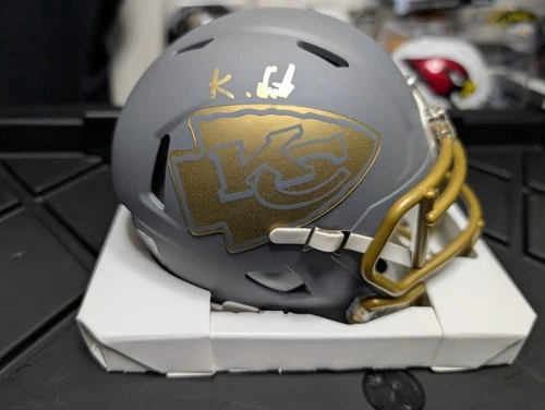 Kansas City Chiefs Kingsley Suamataia Signed Mini Helmet Beckett Witnessed