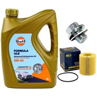MotoröL Filter Set 5W-40 5 Liter + ÖLablassschraube FüR Lexus GS 300H 223 PS