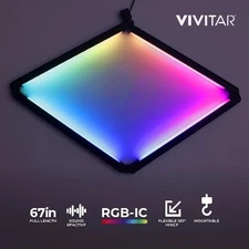 Vivitar Bendable RGB Corner Light – 56" LED Floor Lamp, Music Reactive, Remote