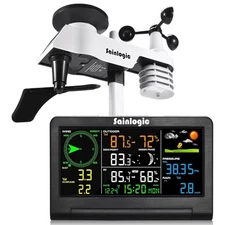 Solar Weather Station Wireless Indoor Outdoor Sensor Rain Wind Gauge Temperature