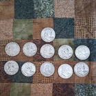 Lot of 11 Ben Franklin 90% Silver Half Dollars 3.9809 Troy OZ.