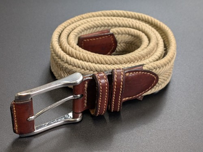 #ad Trafalgar USA Made Woven Belt Brown Tan Size 34 $13.88