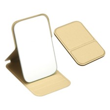 Small Rectangle Pocket Mirror Travel Mirror for Women Gold 4.33 x 2.76 Inch