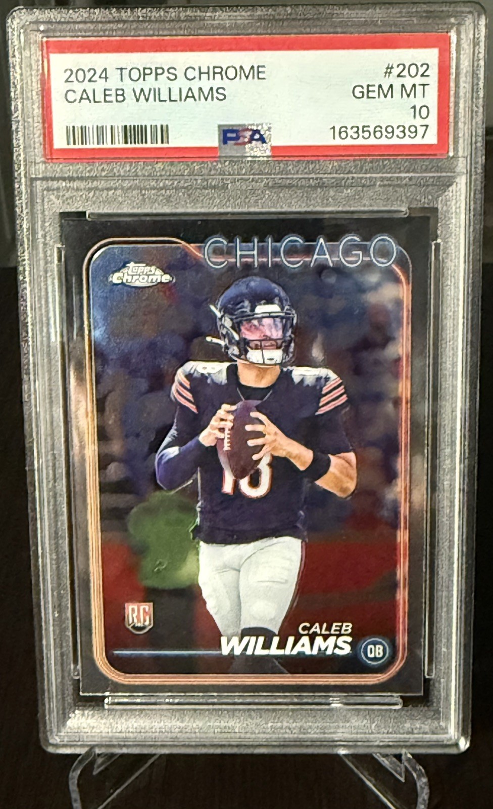 Topps 2024 Chrome Caleb Williams #202 Rookies Chicago Bears PSA 10 RC Base
