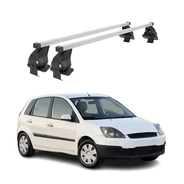 Menabo DachträGer GrundtäGer FüR Ford Fiesta 2002-2008 5TüR 50Kg Stahl Silber 2X-image