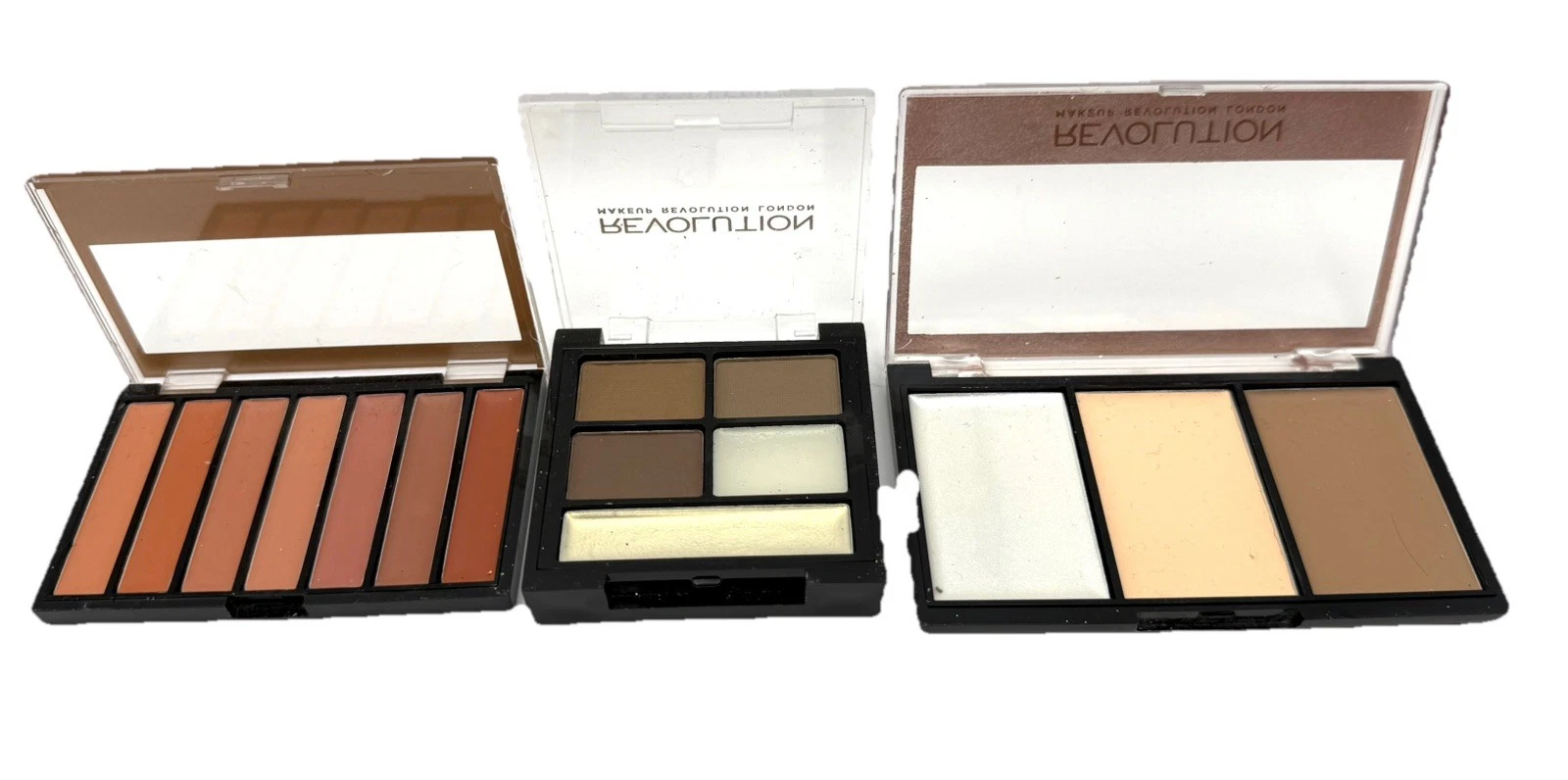 Revolution Makeup London 3 Palette Contour Kit Eyebrow Highlighter Lipsticks Set