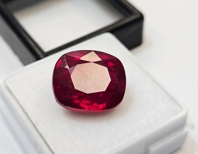 Mozambique Ruby Cushion Cut Red 11-13 Ct Superb CERTIFIED Loose Gemstone
