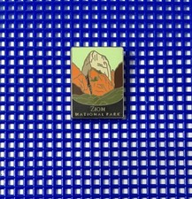 ZION NATIONAL PARK Utah Travel Souvenir Enamel Lapel Hat Pin Badge